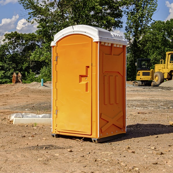 how often are the porta potties cleaned and serviced during a rental period in Ringold